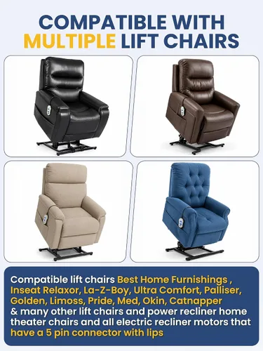 Vista 11 de Tranquil Ease 11560UX y 11560 - Silla elevadora de 5 pines, ajuste remoto para asiento interior, mejores sillas elevadoras para muebles del hogar