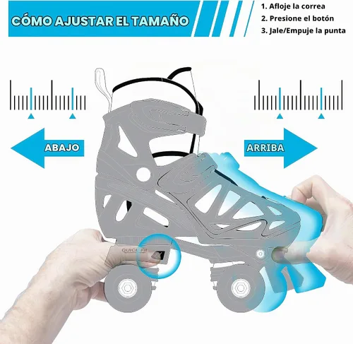 Vista 6 de Roller Derby Trac Star - Patines ajustables para niños, principiantes