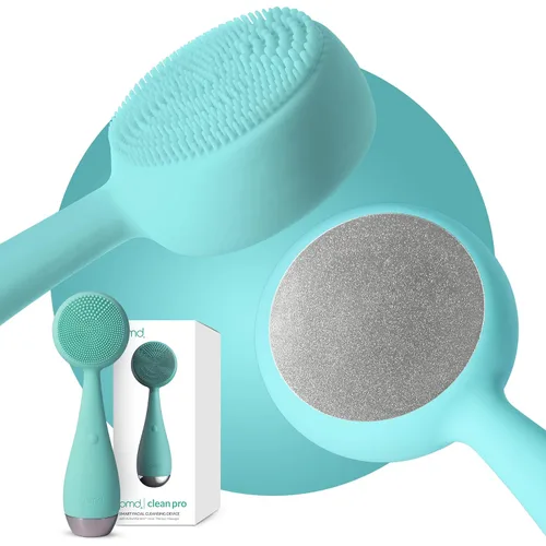 Vista 10 de Clean Pro - Electric Facial Cleansing Brush, Smart Facial Device with Silicone Brush & Heated Anti-Aging Aluminum, Gemstone, Precious Metal Massager