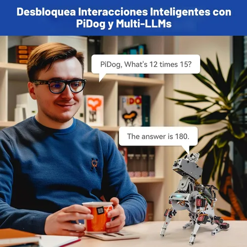 Vista 4 de SunFounder PiDog AI Robot Dog Kit para Raspberry Pi 5/4/3B+/Zero 2W, Openclaw LLMs ChatGPT/Gemini/Grok, reconocimiento de voz y video, pitón