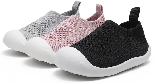 Vista 5 de Zapatos para caminar para bebés, zapatillas de deporte transpirables para niños pequeños