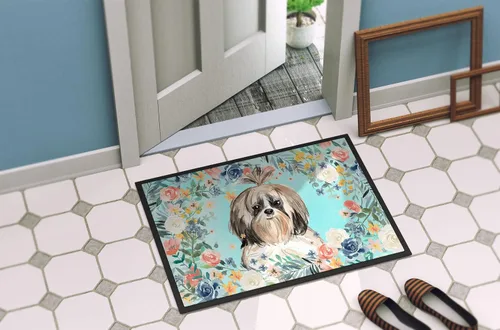 Vista 4 de Caroline's Treasures CK3410MAT - Tapete Shih Tzu de 18 x 27 pulgadas, para interiores y exteriores, para entrada, antideslizante, lavable, de pelo