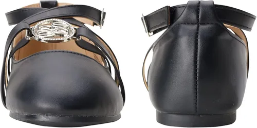 Vista 3 de bebe Zapatos de vestir para niña - Zapatos de ballet con tiras y medallón de diamantes de imitación (niña pequeñaniña grande)