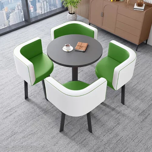 Vista 15 de YVYKFZD Office Reception Room Club Table, Small Kitchen Dining Table Set, Round Conference Table, Business Conference Room Table and Chair Set Save