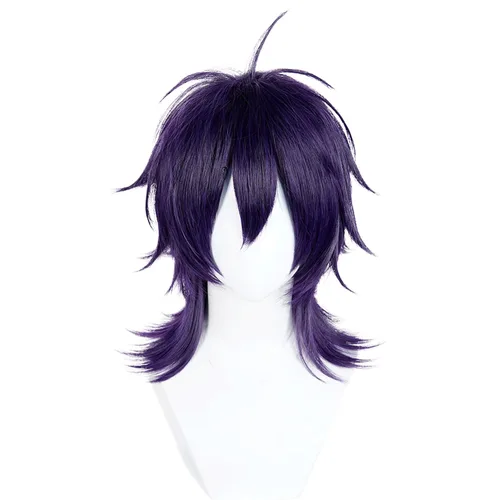 Vista 12 de Wiggy Mermaid Peluca corta de color naranja, peluca de pelo recto de jengibre para mujer Short Orange Side Part Anime Cosplay Hair Wig for Halloween