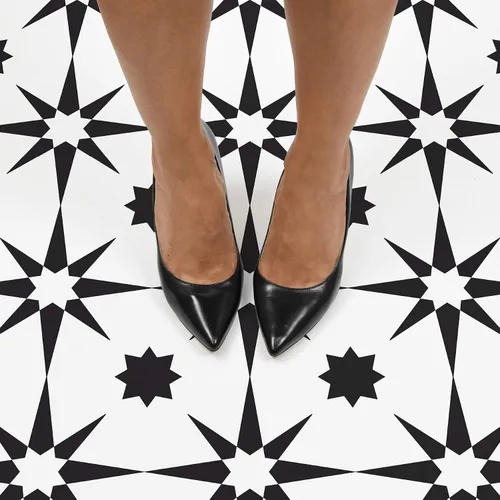 Vista 5 de FloorPops FP2948 Altair Peel & Stick - Azulejos para suelo, color negro