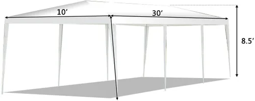 Vista 2 de 10'x30' Canopy Fiesta Boda Tienda al aire libre Pesado Gazebo Eventos