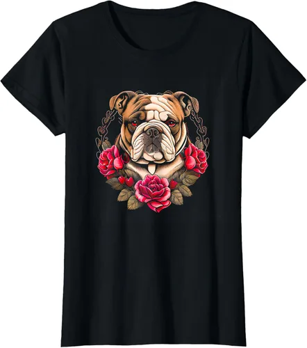 Vista 17 de Día de San Valentín - Camiseta de San Valentín Bulldog Inglés, Negro