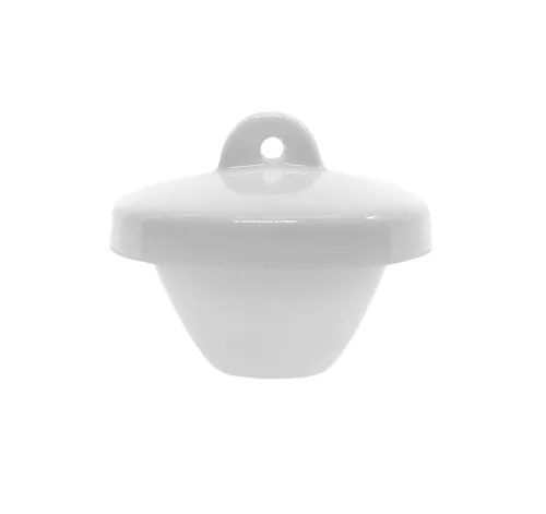 Vista 5 de Eisco Labs - Crisol de porcelana con tapa, forma corta, capacidad de 0.3 fl oz, paquete de 15