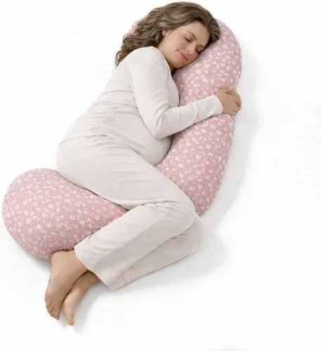 Vista 12 de BellaMoon - Almohada de embarazo en forma de C para dormir (55 pulgadas) Almohada corporal de maternidad con funda refrescante de soporte suave