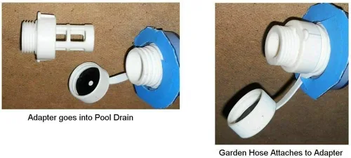Vista 5 de Conector de tapón de drenaje de manguera de jardín 10184 para adaptador de manguera Intex redondo drenaje de piscina