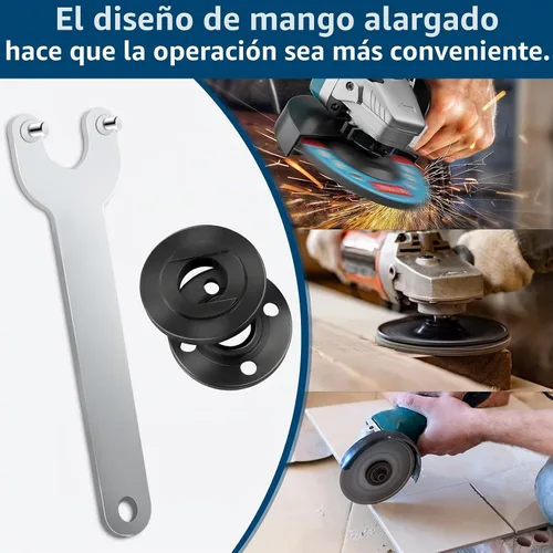 Vista 6 de Juego de 7 llaves de amoladora angular y amoladora angular, tuercas de bloqueo de metal de brida 5/8-11, compatibles con Dewalt, Milwaukee, Makita1
