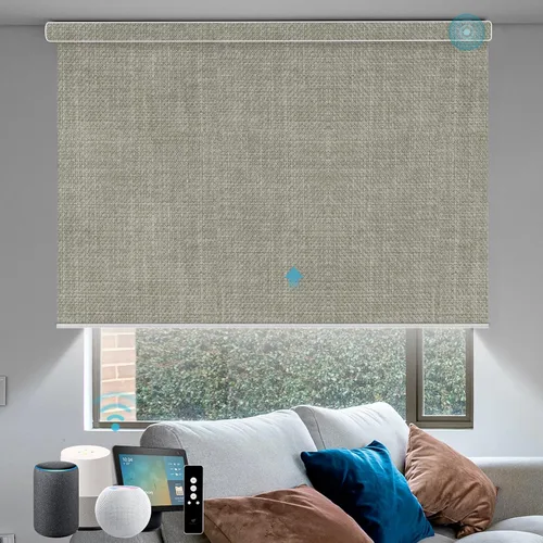 Vista 25 de SmartWings Persianas motorizadas con control remoto para ventanas, persianas enrollables Matter 100% opacas, automáticas, eléctricas inteligentes