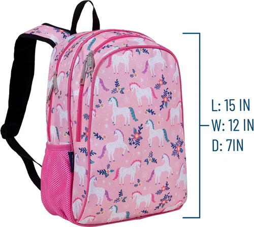 Vista 8 de Wildkin - Mochila infantil de 15 pulgadas con máscara facial (unicornios mágicos)