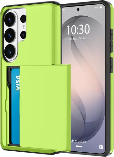 Vista 113 de Funda tipo cartera para Samsung Galaxy S22 con ranura para 2 tarjetas de crédito Funda a prueba de golpes Hybrid Heavy Duty Protection Armor Funda