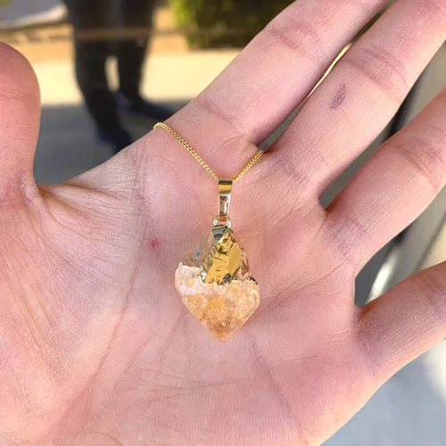 Vista 7 de Collar de plata de ley auténtica con piedras preciosas de amatista y citrino de 18.0in con cristales curativos y piedras de chakra para mujeres