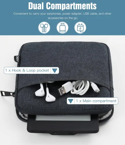 Vista 5 de TiMOVO Funda de 6-7 pulgadas para eReader, gris espacial A-Gris espacial