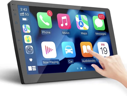 Vista 10 de Haudio Estéreo de coche de doble DIN, pantalla táctil HD de 7 pulgadas con Apple Carplay inalámbrico y Android Auto, Mirror Link, Bluetooth 5.4