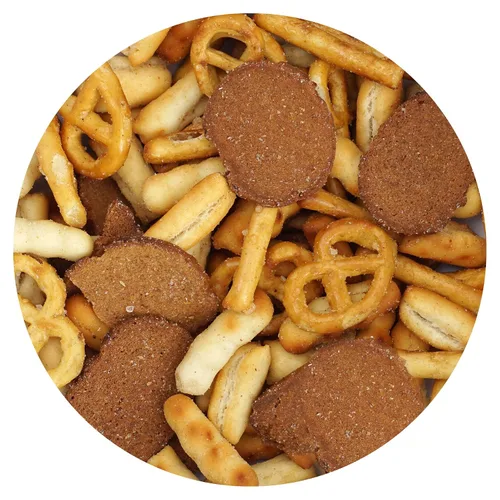 Vista 6 de Cheddar Lovers Snack Mix, bolsa a granel de 1 libra, distribución de Hampton