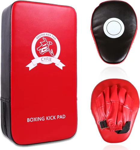 Vista 7 de 2-in-1 Boxing Pads Set, Punch Mitts & Kick Pad Combo for Kids & Adults, Adjustable MMA Training Gear for Boxing, Kickboxing, Karate & Taekwondo