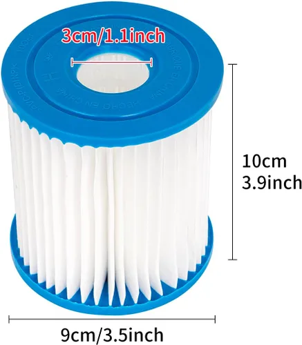 Vista 6 de WuYan Filtros de repuesto para bañera de hidromasaje Intex, filtro de bomba de piscina 28601/28602 para Intex tipo H 29007E Set cartucho de filtro