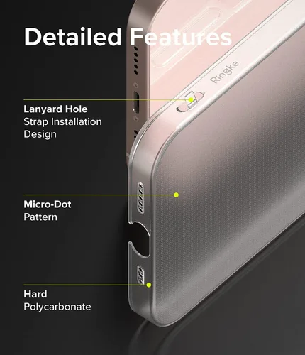 Vista 6 de Ringke Funda compatible con iPhone 13, delgada, translúcida, mínima, amarilleamiento, bisel elevado de policarbonato duro, revestimiento suave, Mate
