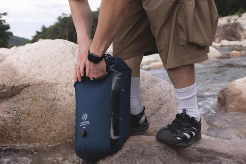Vista 8 de Lavadora portátil con bolsa de lavado – Bolsa seca totalmente impermeable de 15 litros – Lavadora de nailon compacta ligera – Bolsa de lavandería