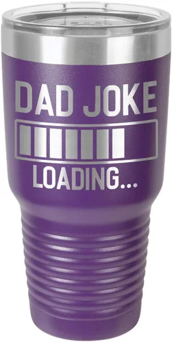 Vista 17 de Dad Joke Loading Black - Vaso de bebida de 30 onzas con popote y tapa superior deslizante, taza de viaje grabada con láser, comparación con Yeti