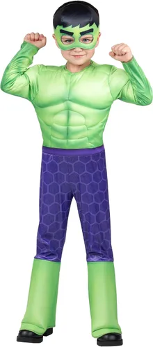 Vista 9 de MARVEL Official Toddler Deluxe Halloween Costume - Premium Quality Padded Jumpsuit and Fabric Headpiece (3T-4T)