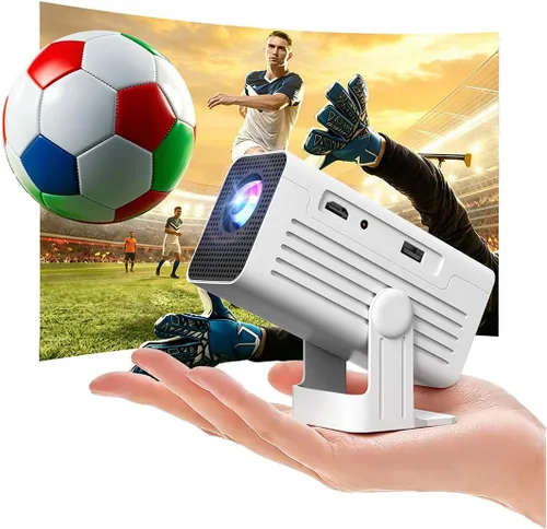 Vista 9 de Mini proyector con Wifi y Bluetooth, proyector inteligente compatible