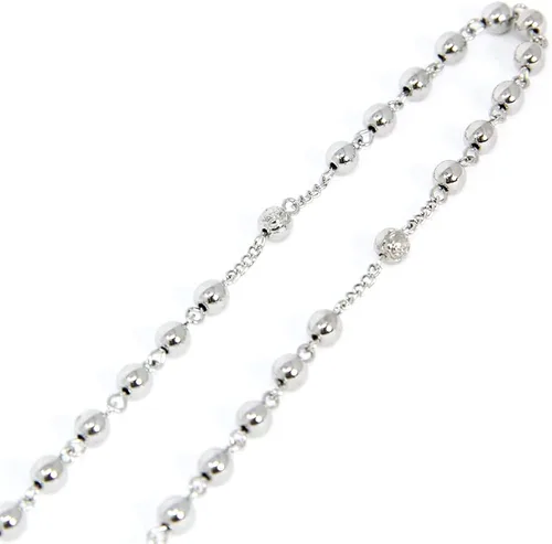 Vista 6 de SM Rosario de acero inoxidable oro plata 0118in-0315in CCB perlas cruz Y collar de 50 a 299in cadena para mujeres hombres 0236in 20 pulgadas 4