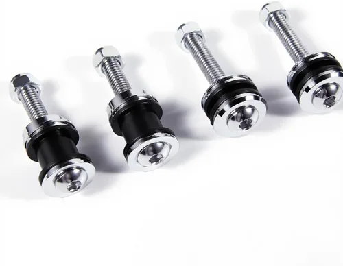 Vista 6 de Kit de acoplamiento desmontable de liberación rápida para barra Sissy para Harley Sportster XL883 XL1200 2004+ con tornillo de montaje Cromo #1