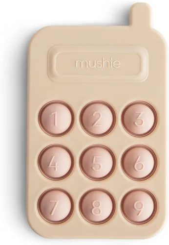 Vista 12 de mushie - Juguete para presionar con diseño de flor (tomillo seco/natural/arena movediza)