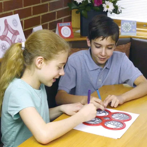 Vista 5 de Spirograph Cyclex Set – Kit de arte – Rueda giratoria para plantillas crea innumerables diseños – Para mayores de 8 años