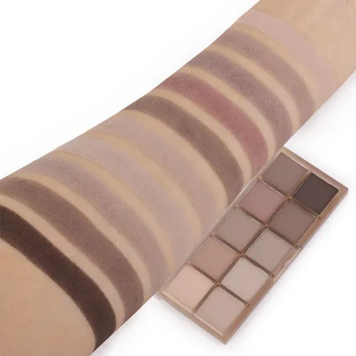 Vista 3 de CAKAILA Paleta de sombra de ojos mate de 10 colores, color gris y gris topo, paleta de sombra de ojos neutra, paleta de maquillaje de larga