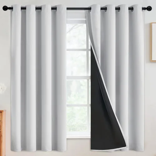 Vista 148 de SimpleHome - Cortinas opacas 100% para recámara, cortinas de ventana con ojales beige, con aislamiento térmico, cortinas de oscurecimiento