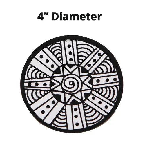Vista 3 de Mini mandalas colgantes Velvet Art (paquete de 24)