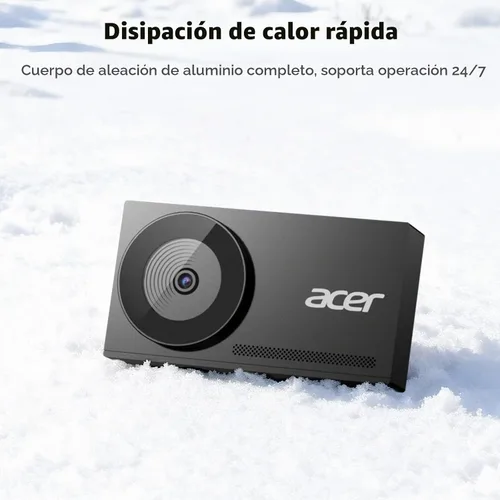Vista 8 de Acer Cámara web 4K para PC/Mac con esculpido Unibody totalmente metálico, sensor Sony de 1/2 pulgada, PDAF, 2 micrófonos de reducción de ruido