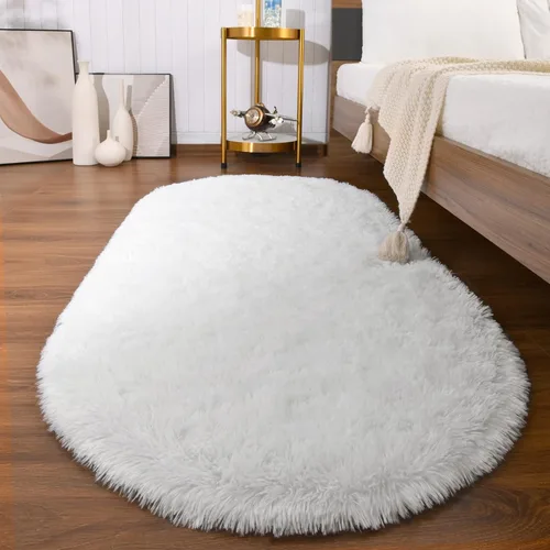 Vista 23 de Softlife Alfombras Esponjosas para Dormitorio, Alfombra de Área Peluda Bonita para Niñas y Niños Habitación de Bebé Decoración del Hogar, 2 x 5 Pies