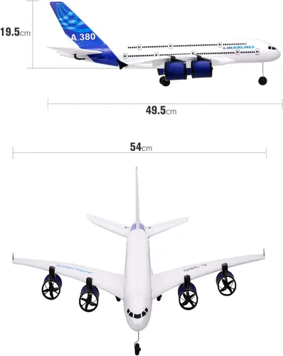Vista 8 de Avión RC GoolRC A380, avión de control remoto 2.4G 3CH, avión RC fácil de volar para principiantes, modelo de planeador de ala fija de espuma EPP