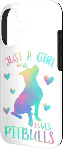 Vista 2 de Just a Girl Who Loves Pitbulls Watercolor Cute Pitbull Case for iPhone 17
