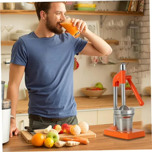 Vista 2 de Exprimidor de mano de acero inoxidable Exprimidor manual Exprimidor de frutas sin esfuerzo para naranjas, cítricos, limón más exprimidor de mano