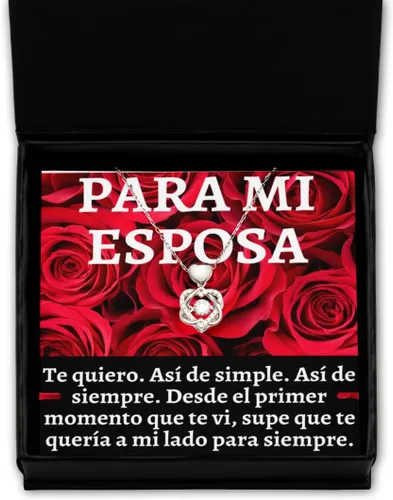 Vista 9 de Regalo para mi esposa, collar para mujer, pendiente para la jefa de la casa