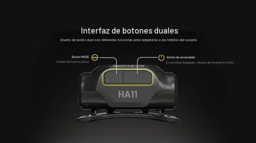 Vista 7 de Nitecore HA11 - Linterna frontal de campamento, 240 lúmenes, ultra ligera, utiliza 1 batería AA con clip multiusos (diadema de correa)