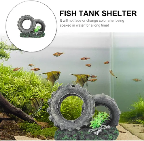 Vista 4 de DOITOOL Escondite de peces y camarones, decoración de coches, accesorios de escritorio, escondite de peces, escondite de acuario, decoración