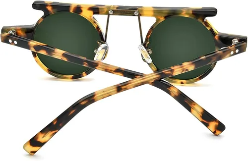Vista 6 de HEPIDEM Acetate - Gafas de sol polarizadas redondas retro vintage para mujer UV400 con protección UV 9188T