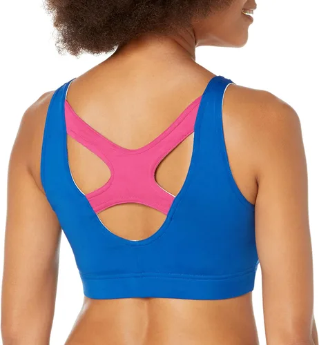 Vista 2 de Reebok Sujetador deportivo con espalda cruzada y logotipo grande para mujer