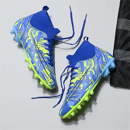 Vista 6 de Botas de fútbol para hombre, zapatos de fútbol, zapatos de punta, zapatos cómodos para adultos, atléticas, al aire libre, interior, competición