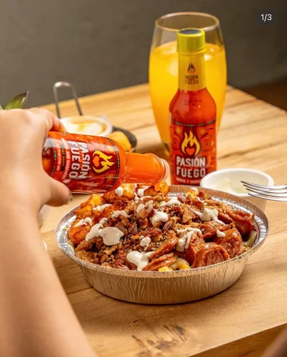 Vista 4 de Pasion por el Fuego Papaya caribeña y salsa picante habanero 5.1 onzas líquidas (5.1 fl oz), botella de vidrio, pasteurizada (paquete de 2)