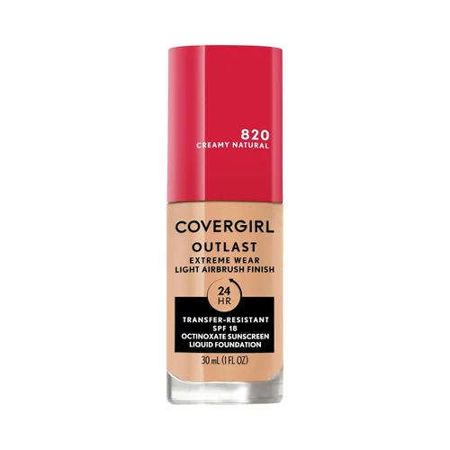 Vista 16 de Covergirl Outlast Extreme Wear Base líquida 3 en 1 de cobertura completa, protector solar SPF 18, beige pulido, 1 onza líquida